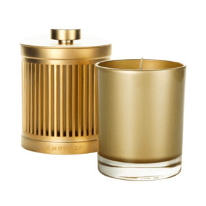 Amouage scented candle and candle holder gold